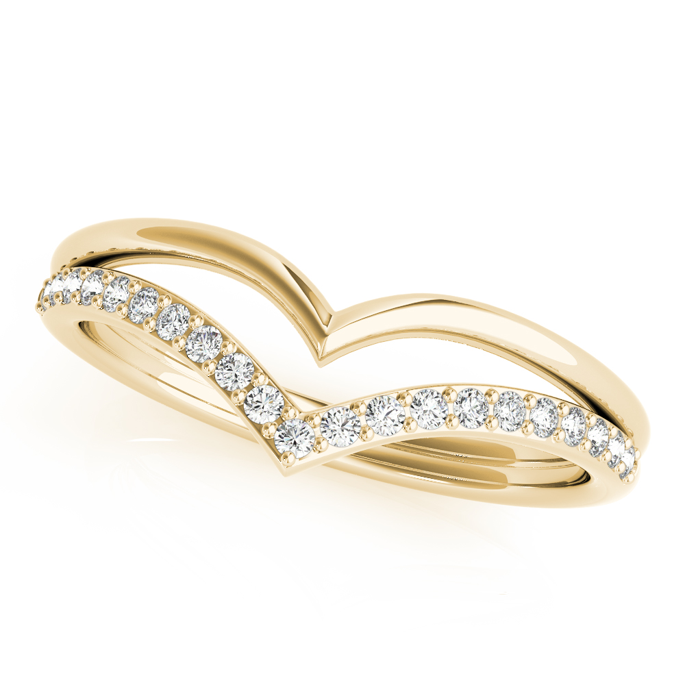  Ladies Double Chevron Band .15 Carat Total Weight   (Lab-Created) 0.15 C.T.W 10K yellow, white or rose gold - view 5