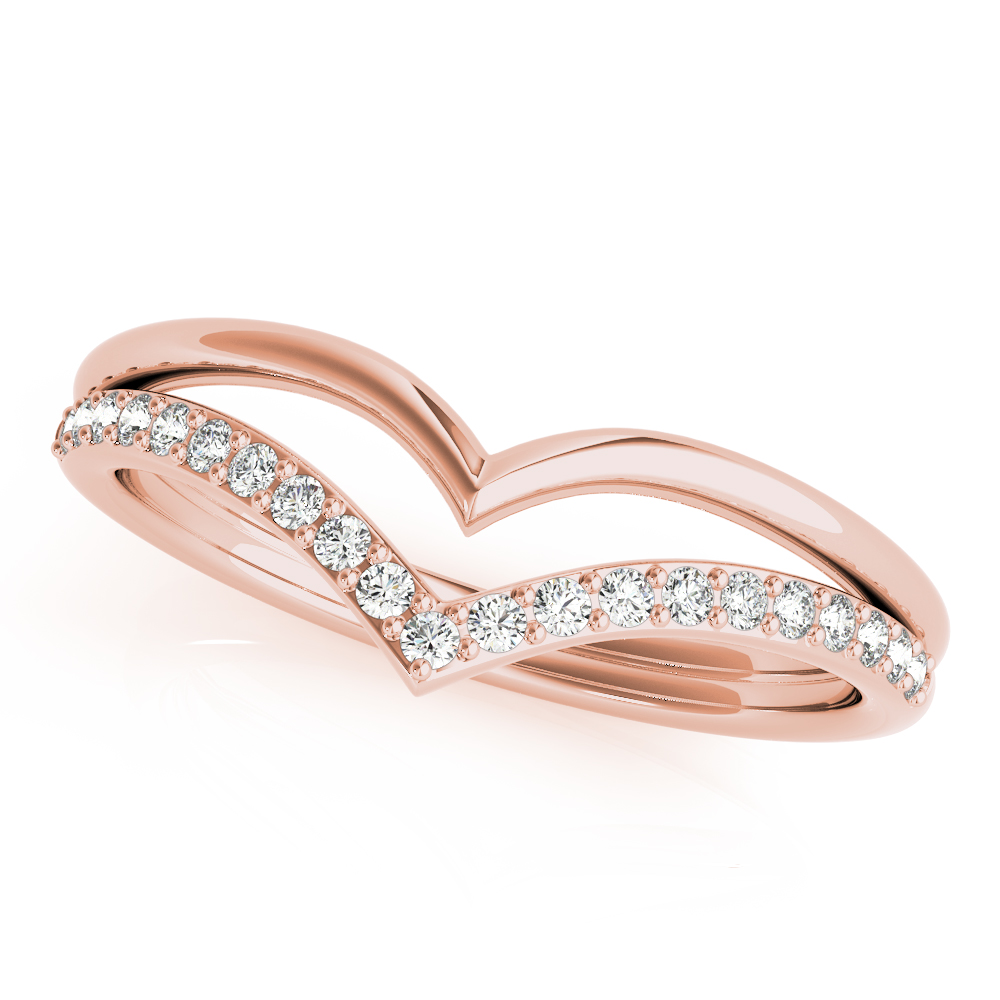  Ladies Double Chevron Band .15 Carat Total Weight   (Lab-Created) 0.15 C.T.W 10K yellow, white or rose gold - view 9