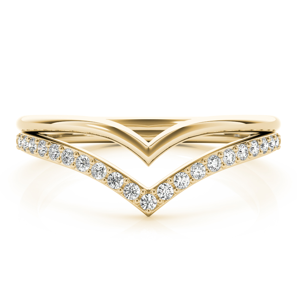  Ladies Double Chevron Band .15 Carat Total Weight   (Lab-Created) 0.15 C.T.W 10K yellow, white or rose gold - view 7