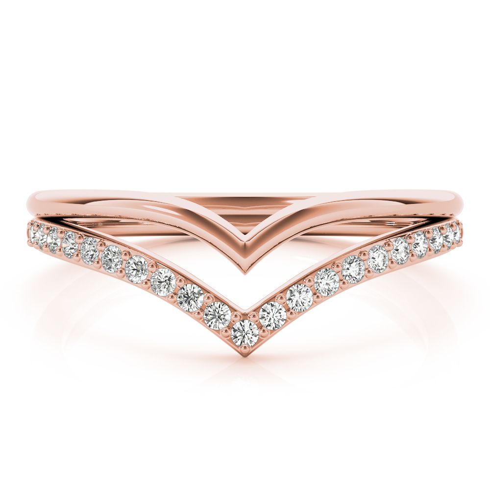  Ladies Double Chevron Band .15 Carat Total Weight   (Lab-Created) 0.15 C.T.W 10K yellow, white or rose gold - view 11