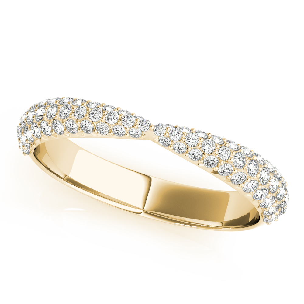  Ladies Multirow Pave Wedding Bands 5/8 Carat Total Weight   (Lab-Created) 0.56 C.T.W 10K yellow, white or rose gold - view 5