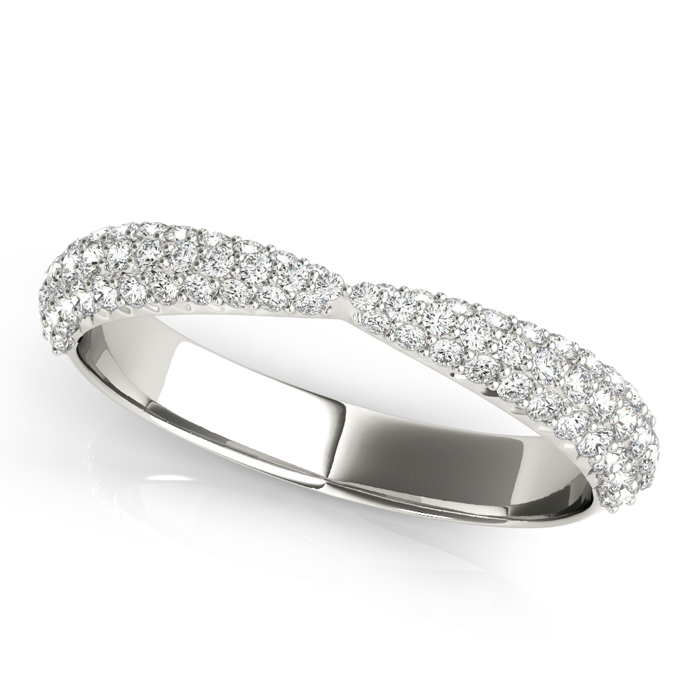 Multirow Pave Wedding Bands | USA Jewels