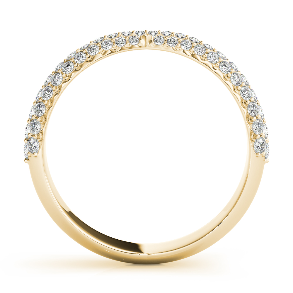  Ladies Multirow Pave Wedding Bands 5/8 Carat Total Weight   (Lab-Created) 0.56 C.T.W 10K yellow, white or rose gold - view 8