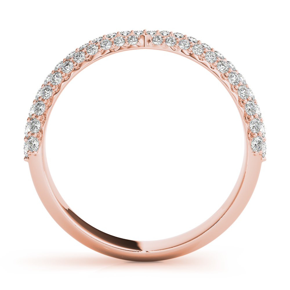  Ladies Multirow Pave Wedding Bands 5/8 Carat Total Weight   (Lab-Created) 0.56 C.T.W 10K yellow, white or rose gold - view 12