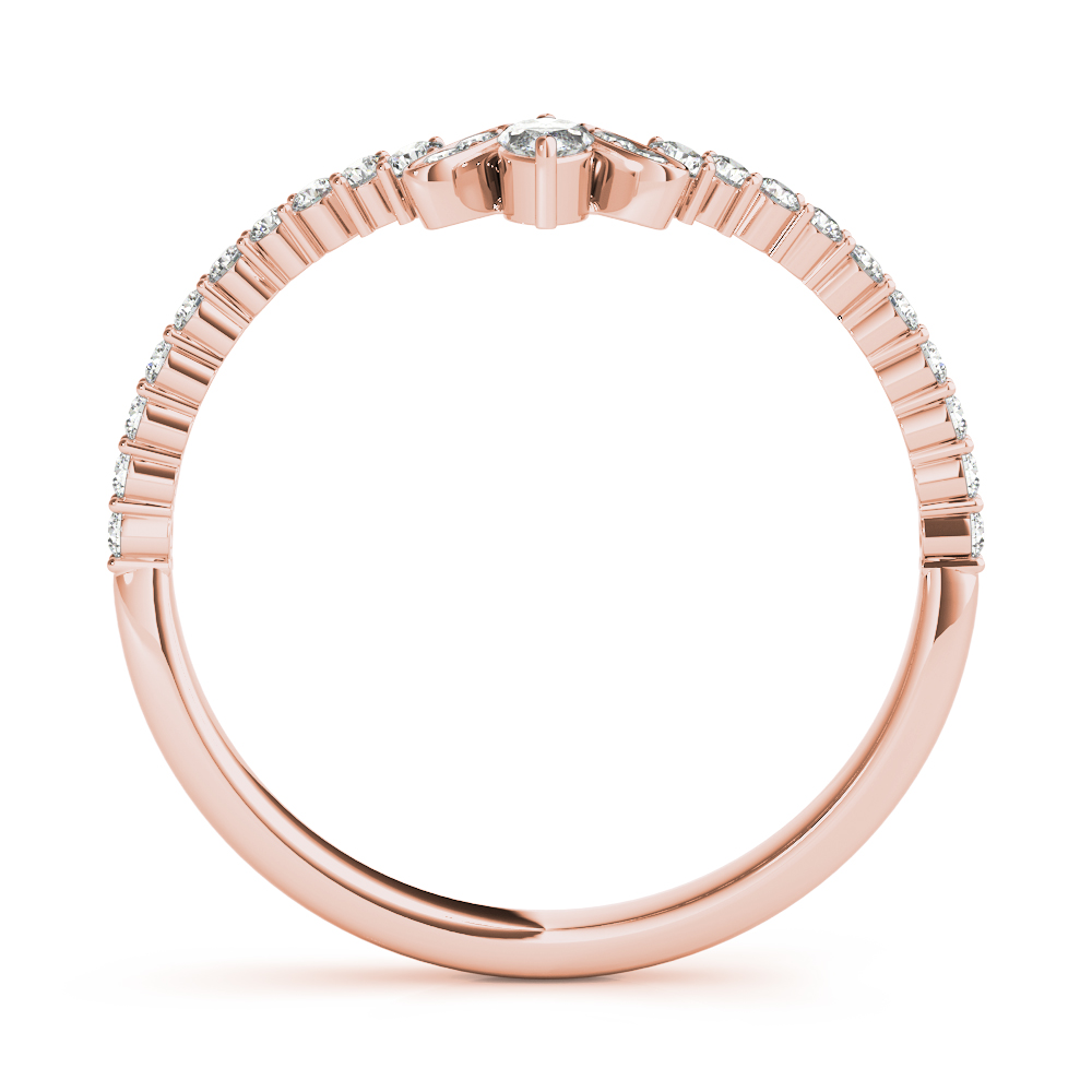  Ladies Marquise Chevron Wedding Band 1/10 Carat Total Weight   (Lab-Created) 0.13 C.T.W 10K yellow, white or rose gold - view 12