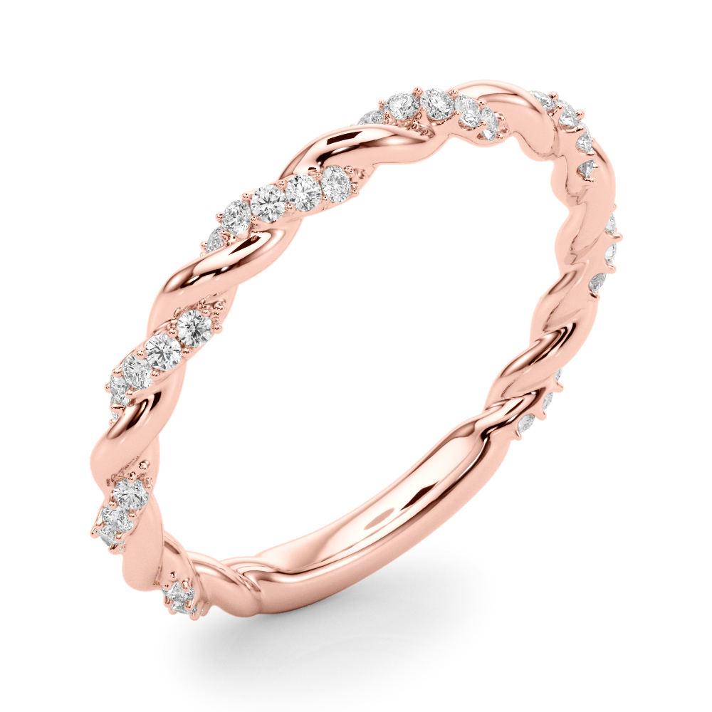  Ladies Twisting Alternating Wedding Band 1/5 Carat Total Weight   (Lab-Created) 0.20 C.T.W 10K yellow, white or rose gold - view 12