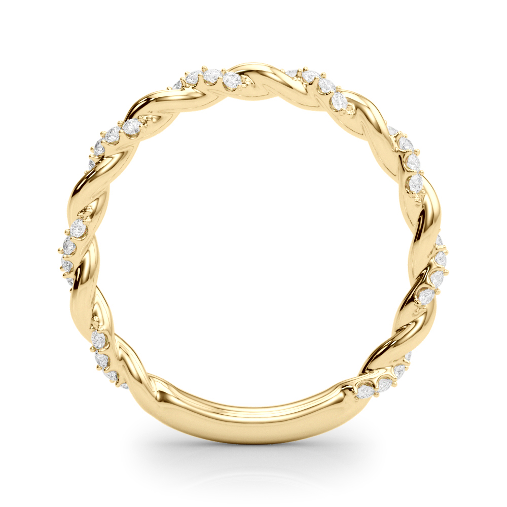  Ladies Twisting Alternating Wedding Band 1/5 Carat Total Weight   (Lab-Created) 0.20 C.T.W 10K yellow, white or rose gold - view 9