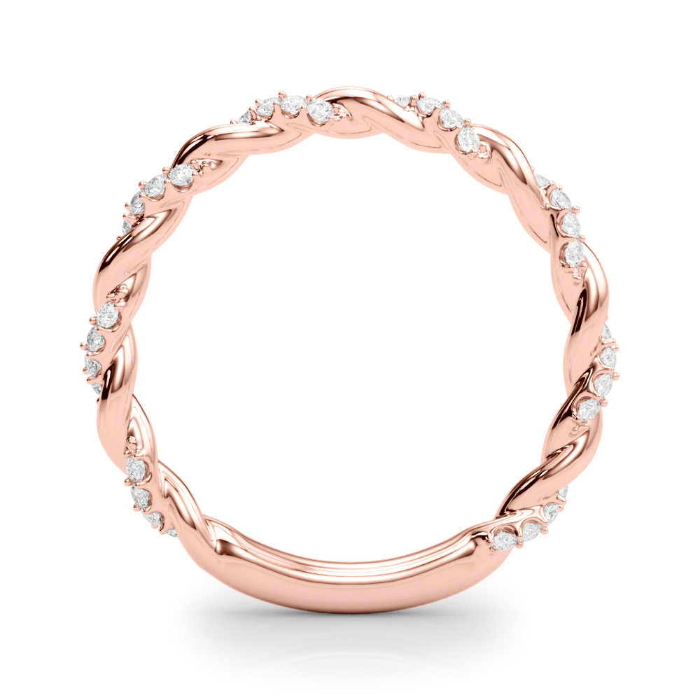  Ladies Twisting Alternating Wedding Band 1/5 Carat Total Weight   (Lab-Created) 0.20 C.T.W 10K yellow, white or rose gold - view 14