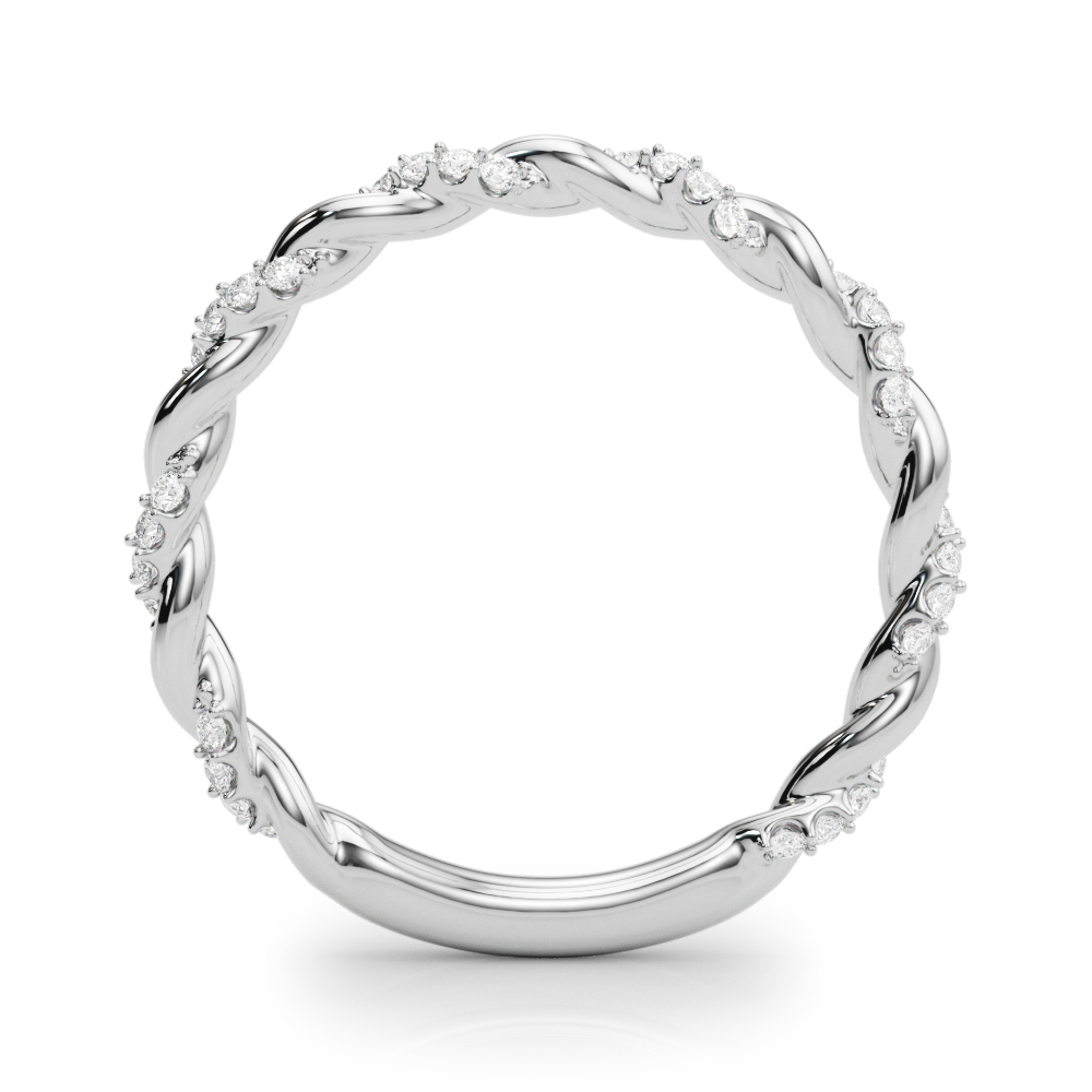  Ladies Twisting Alternating Wedding Band 1/5 Carat Total Weight   (Lab-Created) 0.20 C.T.W 10K yellow, white or rose gold - view 4