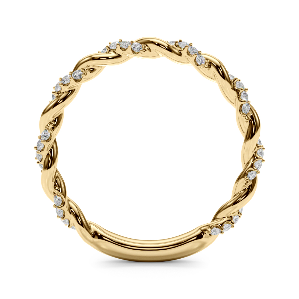  Ladies Twisting Alternating Wedding Band 1/5 Carat Total Weight   (Lab-Created) 0.20 C.T.W 10K yellow, white or rose gold - view 10