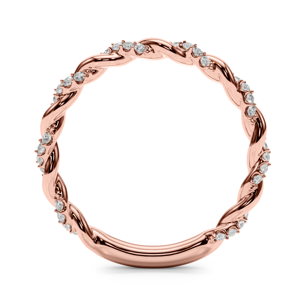  Ladies Twisting Alternating Wedding Band 1/5 Carat Total Weight   (Lab-Created) 0.20 C.T.W 10K yellow, white or rose gold - view 15