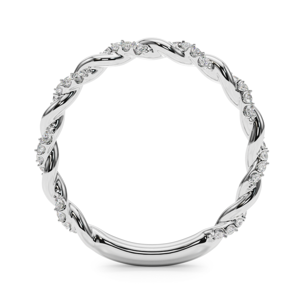  Ladies Twisting Alternating Wedding Band 1/5 Carat Total Weight   (Lab-Created) 0.20 C.T.W 10K yellow, white or rose gold - view 5