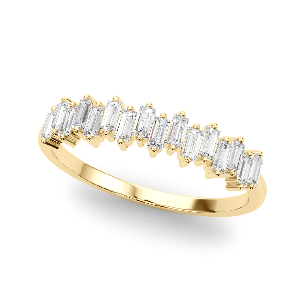 Ladies Fancy Shape Baguette Stackable Wedding Bands 1/2 Carat Total Weight   (Lab-Created) 0.48 C.T.W 10K yellow, white or rose gold - view 5
