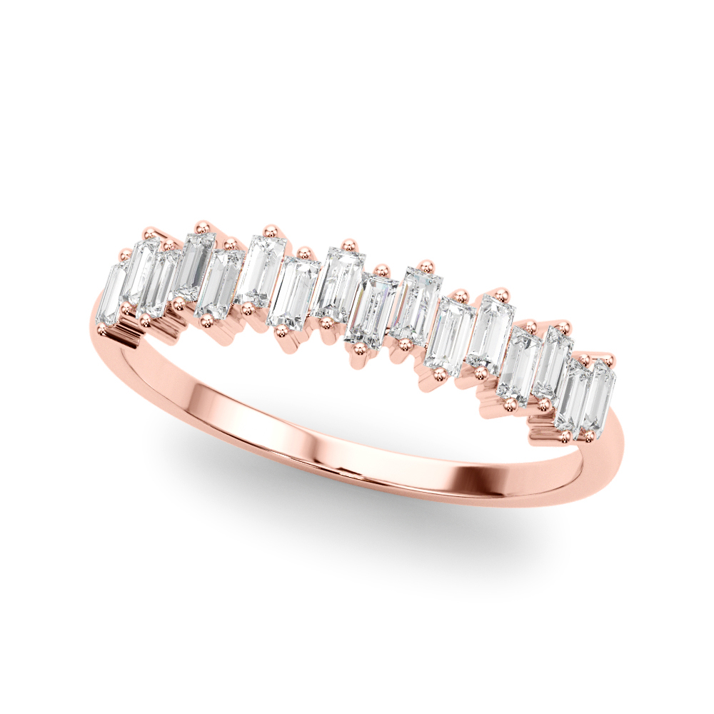  Ladies Fancy Shape Baguette Stackable Wedding Bands 1/2 Carat Total Weight   (Lab-Created) 0.48 C.T.W 10K yellow, white or rose gold - view 9