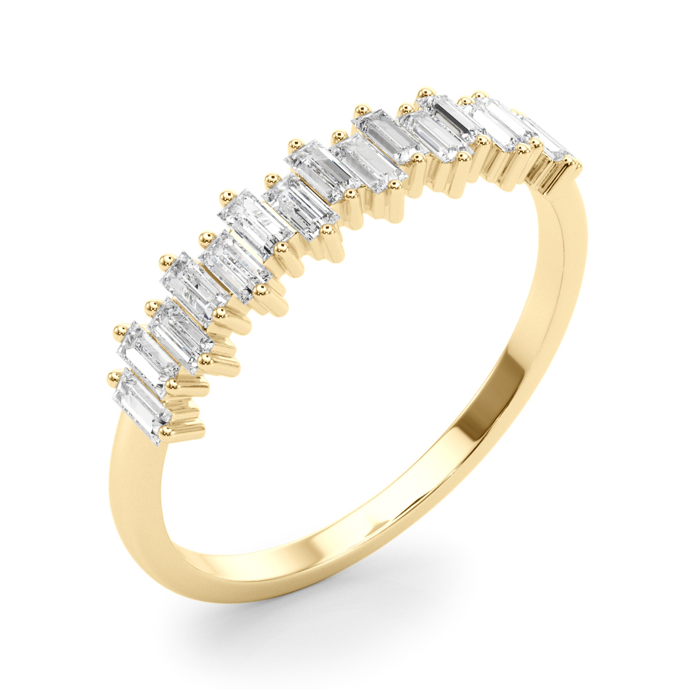  Ladies Fancy Shape Baguette Stackable Wedding Bands 1/2 Carat Total Weight   (Lab-Created) 0.48 C.T.W 10K yellow, white or rose gold - view 6