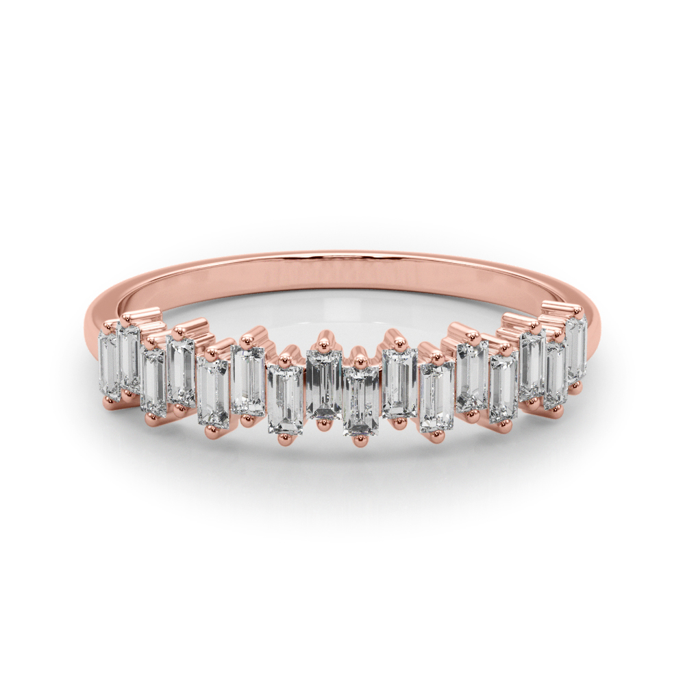  Ladies Fancy Shape Baguette Stackable Wedding Bands 1/2 Carat Total Weight   (Lab-Created) 0.48 C.T.W 10K yellow, white or rose gold - view 11