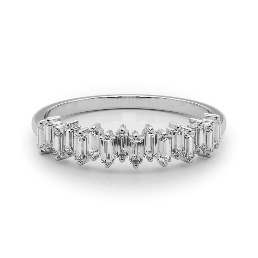  Ladies Fancy Shape Baguette Stackable Wedding Bands 1/2 Carat Total Weight   (Lab-Created) 0.48 C.T.W 10K yellow, white or rose gold - view 3