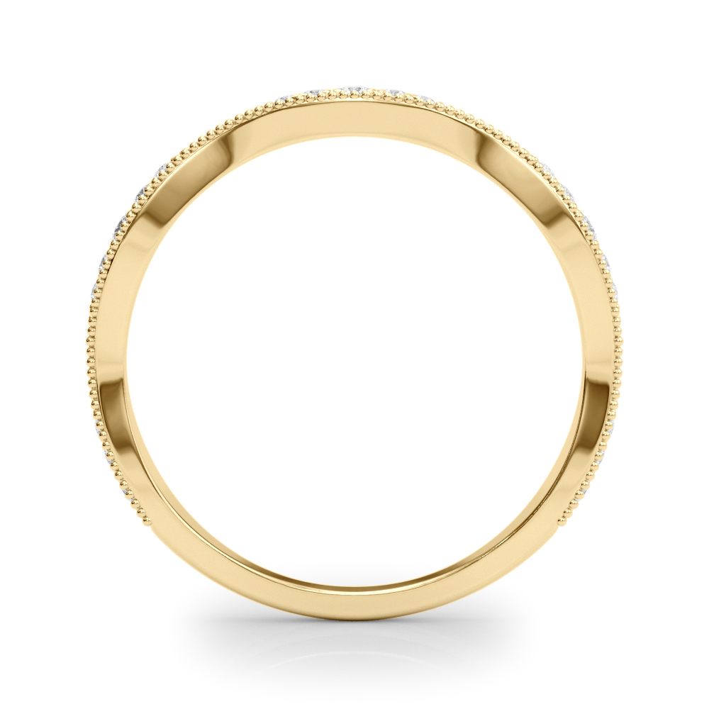 Ladies Vintage Inspired Milgrain Wedding Band .15 Carat Total Weight   (Lab-Created) 0.16 C.T.W 10K yellow, white or rose gold - view 8