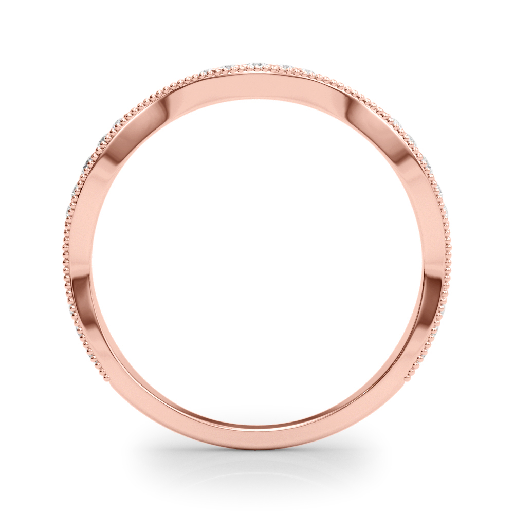  Ladies Vintage Inspired Milgrain Wedding Band .15 Carat Total Weight   (Lab-Created) 0.16 C.T.W 10K yellow, white or rose gold - view 12