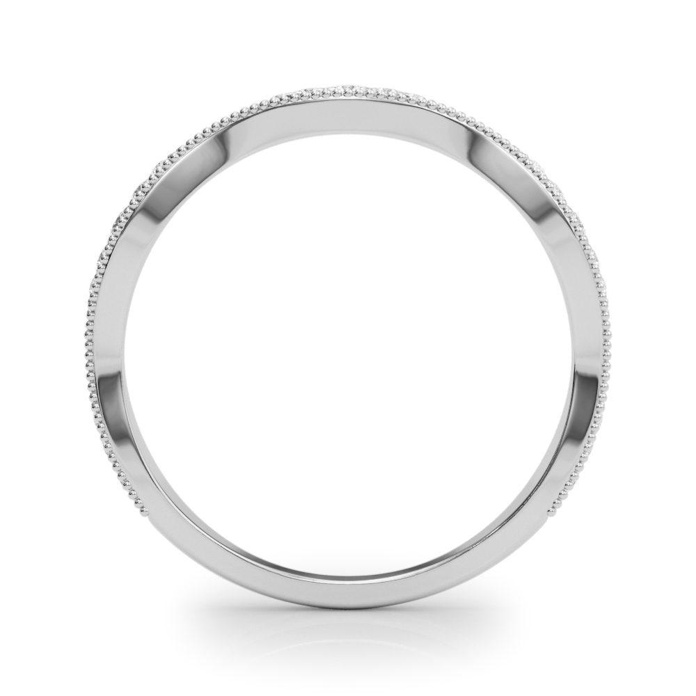  Ladies Vintage Inspired Milgrain Wedding Band .15 Carat Total Weight   (Lab-Created) 0.16 C.T.W 10K yellow, white or rose gold - view 4