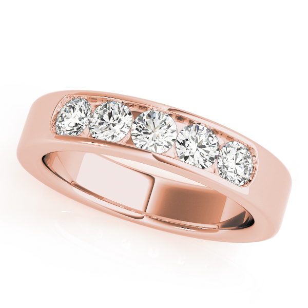  Ladies 5 Stone Diamond Channel Set Band 1/4 Carat Total Weight   (Lab-Created) 0.25 C.T.W 10K yellow, white or rose gold - view 5