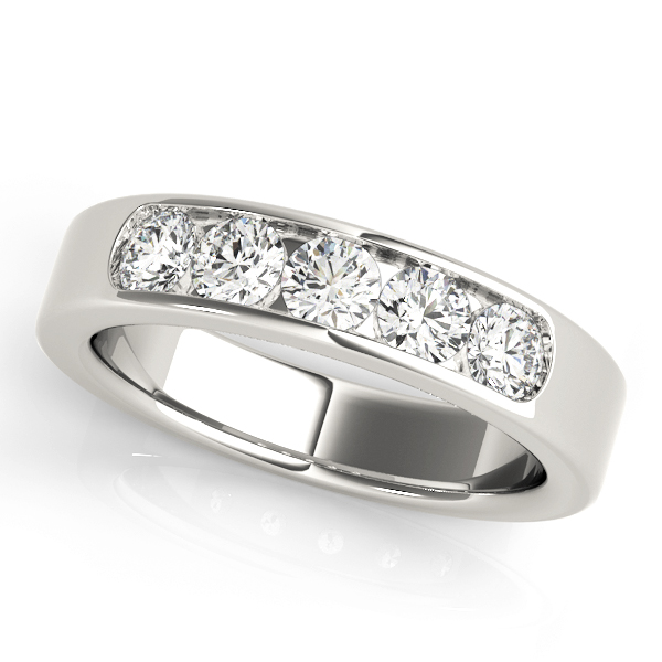 5 Stone Diamond Channel Set Band