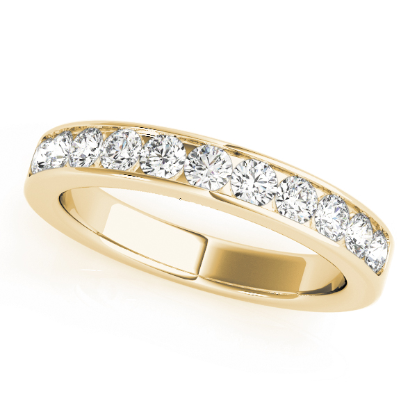  Ladies Channel Set Wedding Band 1/5 Carat Total Weight   (Lab-Created) 0.22 C.T.W 10K yellow, white or rose gold - view 3