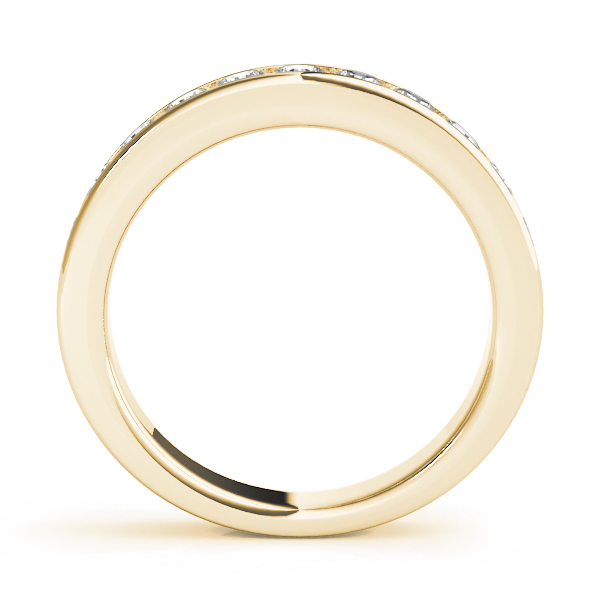  Ladies Channel Set Wedding Band 1/5 Carat Total Weight   (Lab-Created) 0.22 C.T.W 10K yellow, white or rose gold - view 4