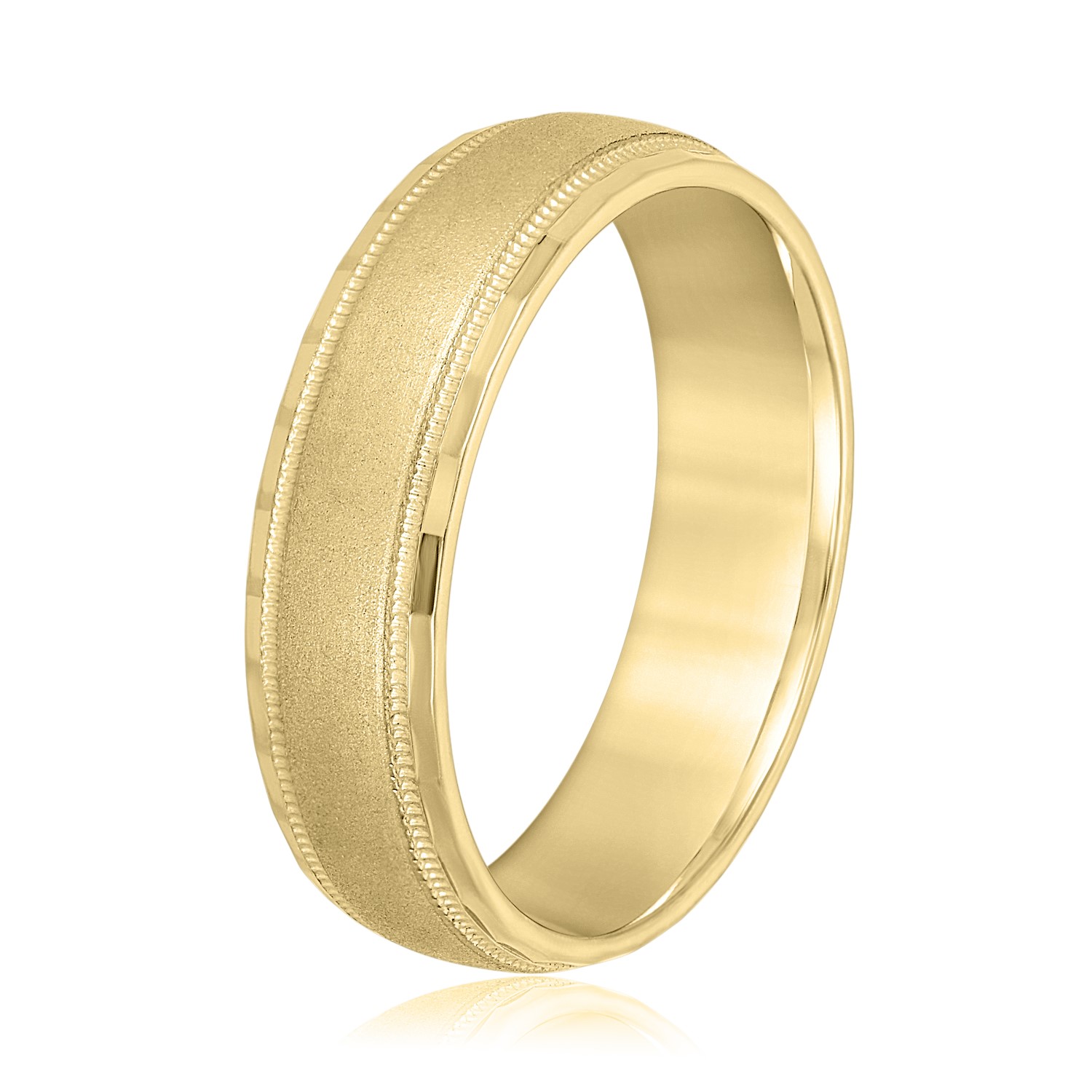  Mens Band Light 5MM Unknown Friendly Weight 10K yellow, white or rose gold - view 4