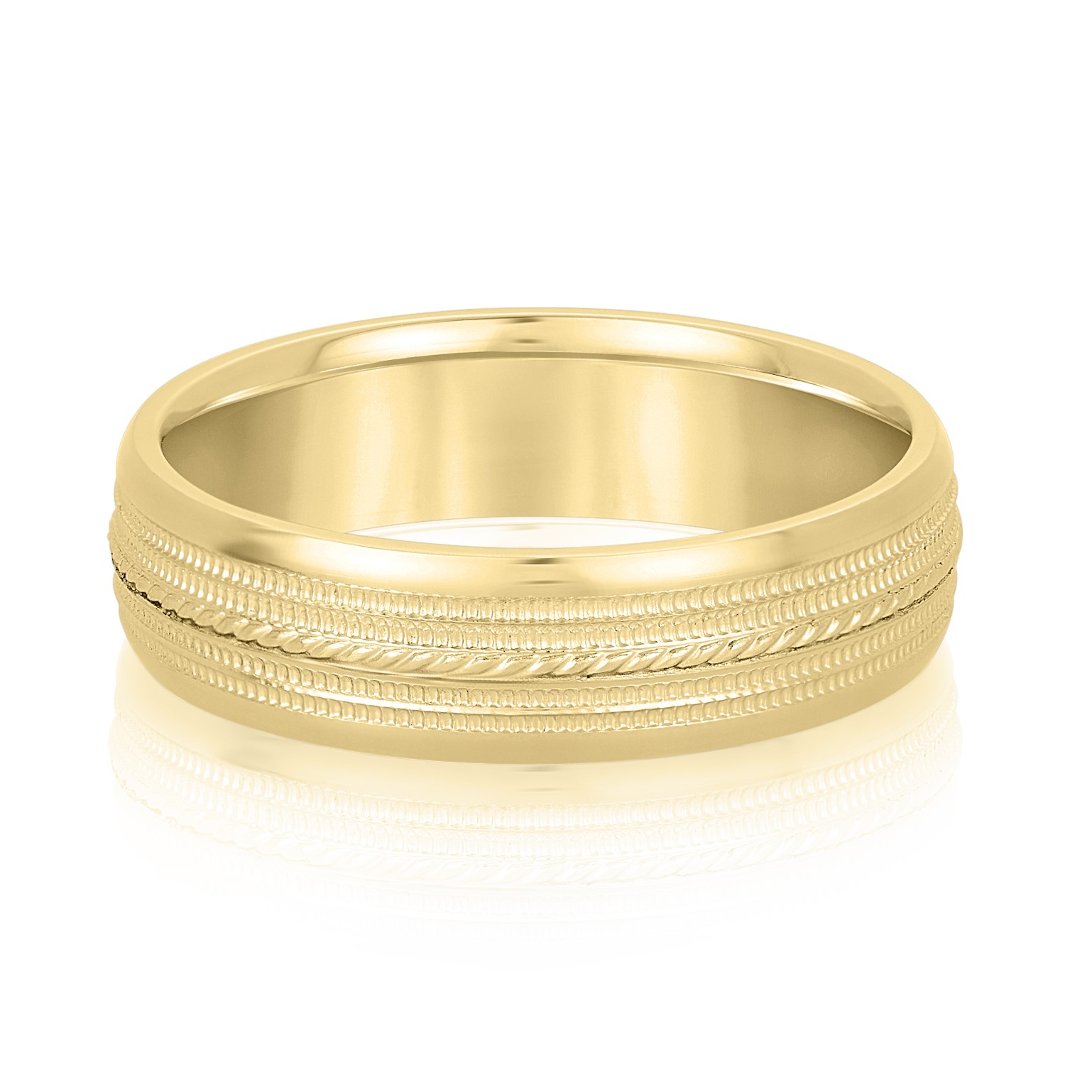  Mens Band Light 5MM Unknown Friendly Weight 10K yellow, white or rose gold - view 3