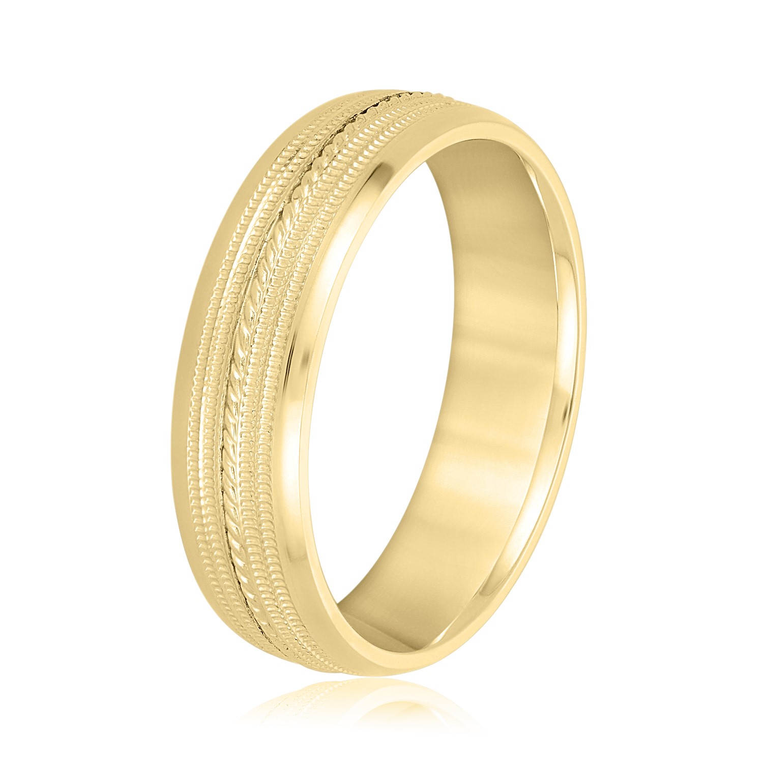  Mens Band Light 5MM Unknown Friendly Weight 10K yellow, white or rose gold - view 4