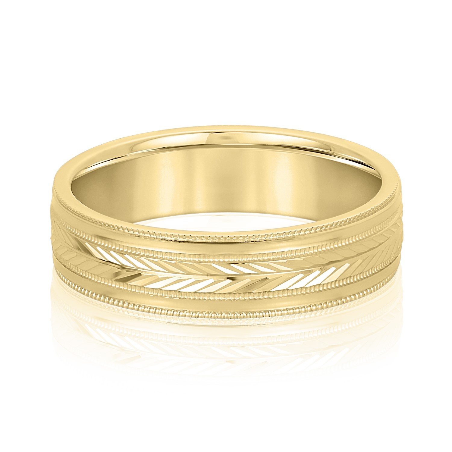  Mens Band Light 5MM Unknown Friendly Weight 10K yellow, white or rose gold - view 3