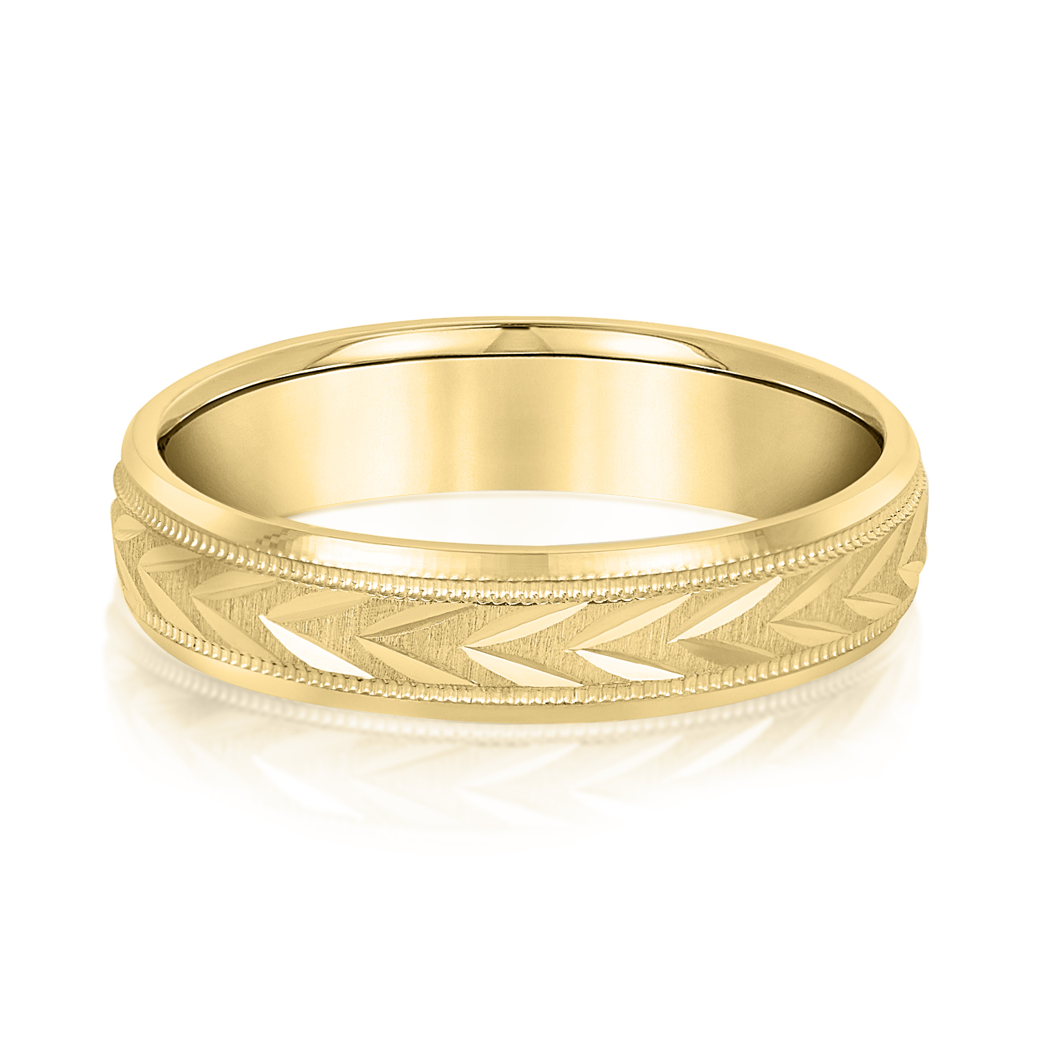  Mens Band Light 5MM Unknown Friendly Weight 10K yellow, white or rose gold - view 3