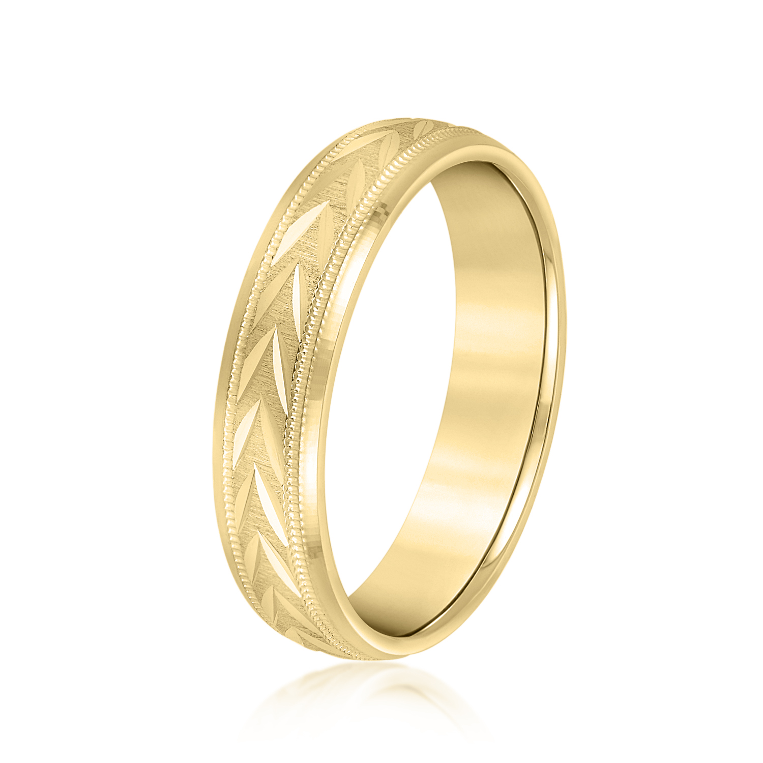  Mens Band Light 5MM Unknown Friendly Weight 10K yellow, white or rose gold - view 4