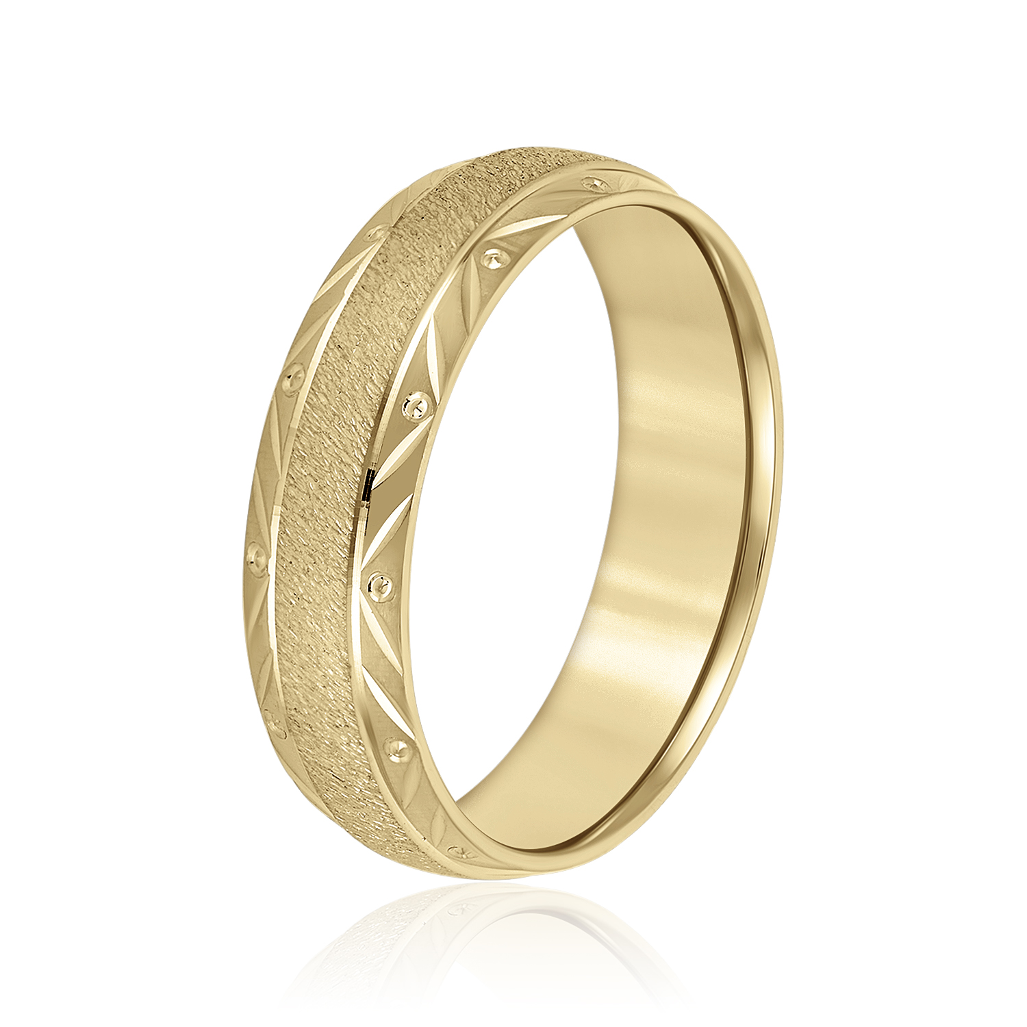  Mens Band Light 5MM Unknown Friendly Weight 10K yellow, white or rose gold - view 4