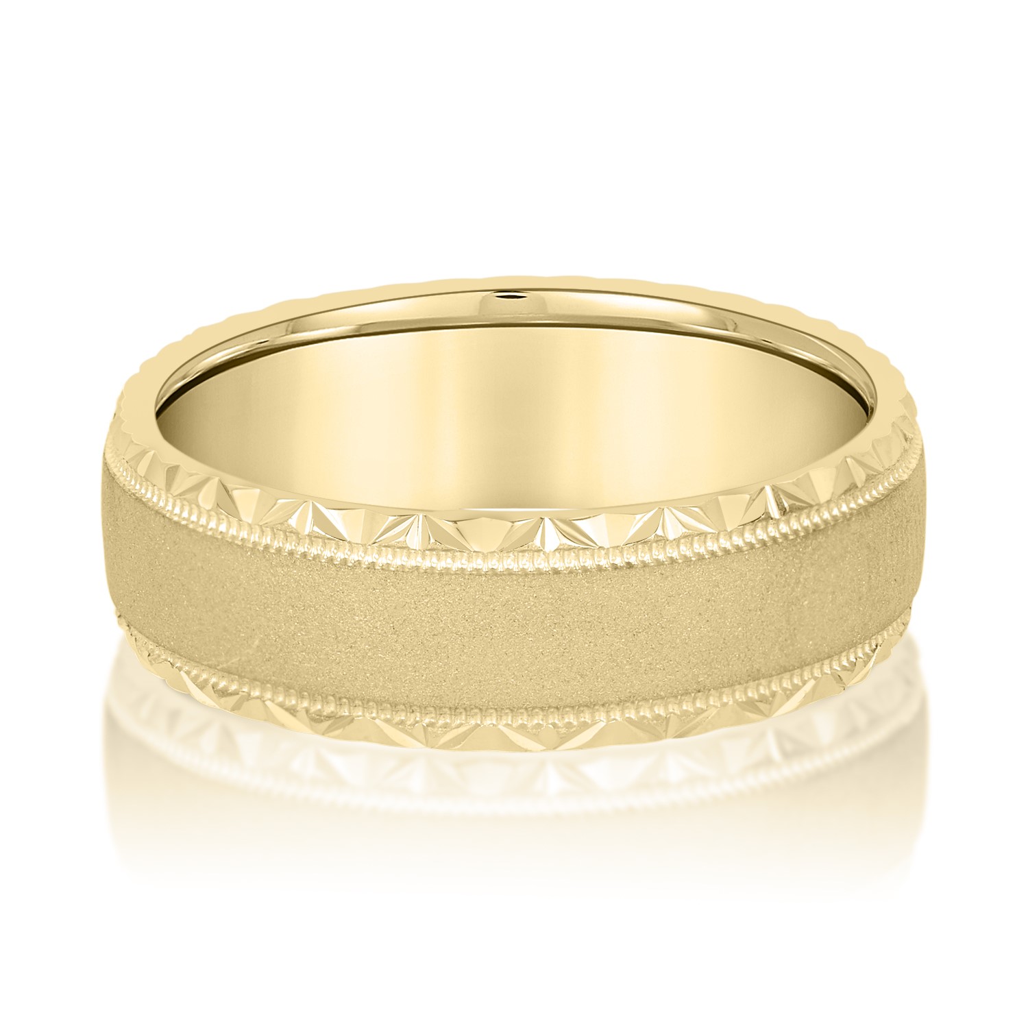  Mens Band Light 5MM Unknown Friendly Weight 10K yellow, white or rose gold - view 3