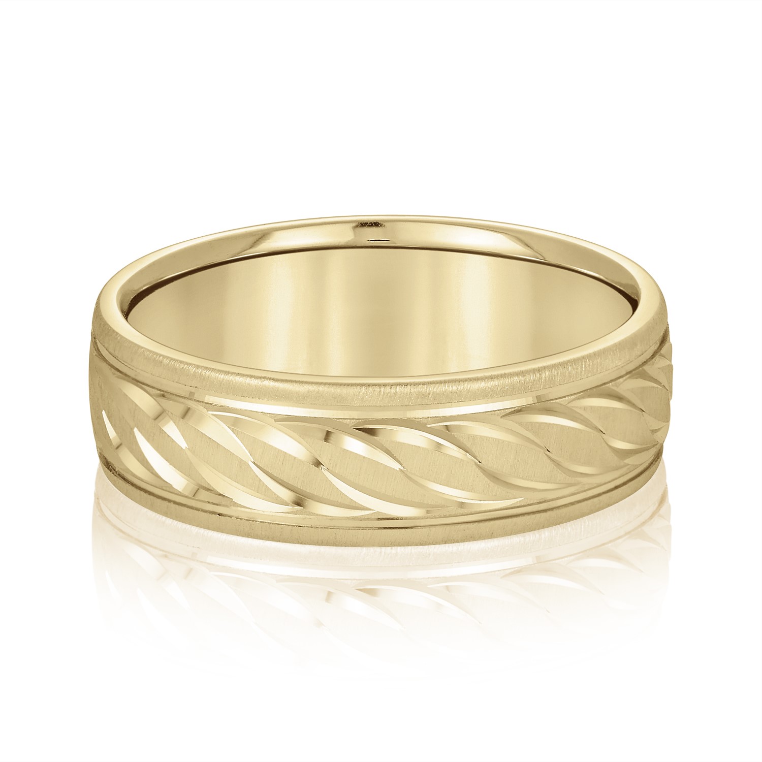  Mens Band Light 5MM Unknown Friendly Weight 10K yellow, white or rose gold - view 3