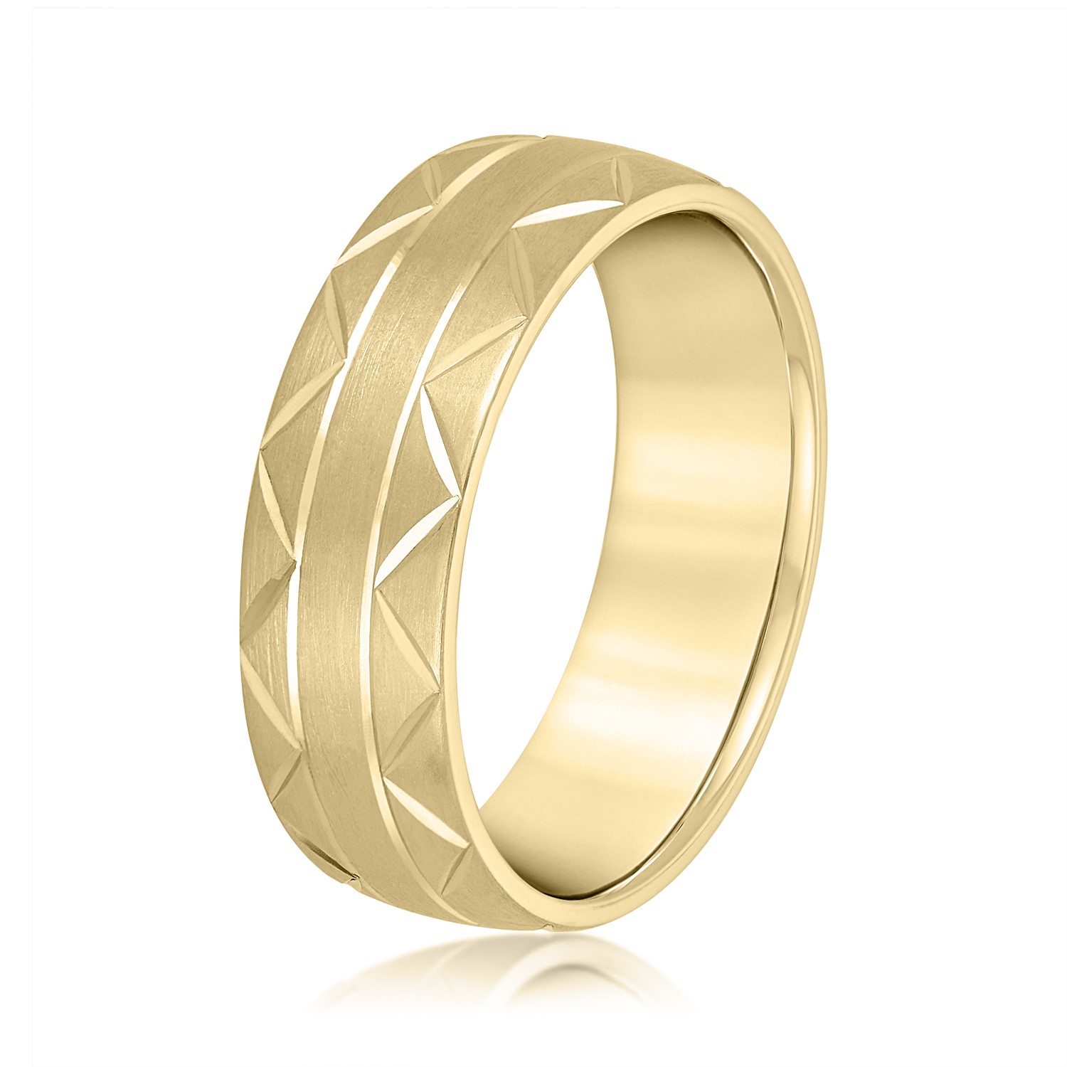  Mens Band Light 5MM Unknown Friendly Weight 10K yellow, white or rose gold - view 4
