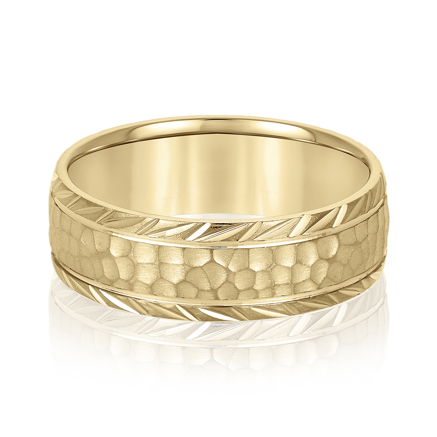 Mens Band Light 5MM Unknown Friendly Weight 10K yellow, white or rose gold - view 3