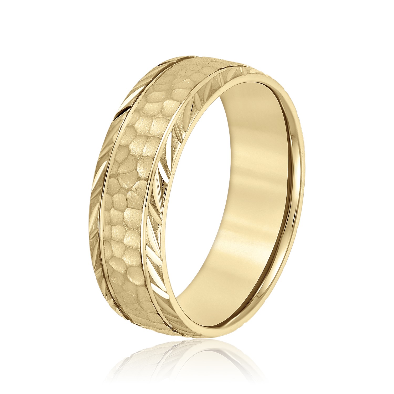  Mens Band Light 5MM Unknown Friendly Weight 10K yellow, white or rose gold - view 4