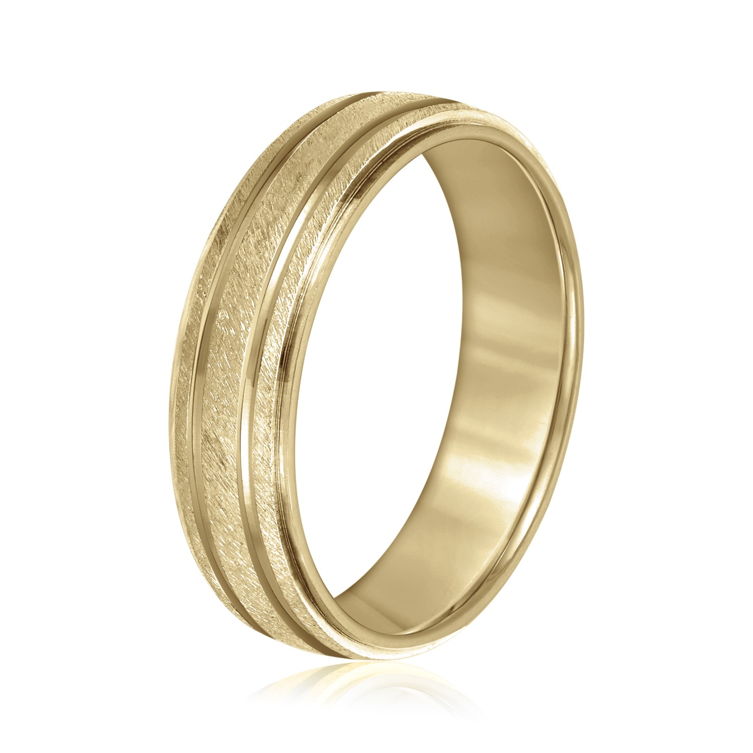  Mens Band Light 5MM Unknown Friendly Weight 10K yellow, white or rose gold - view 4
