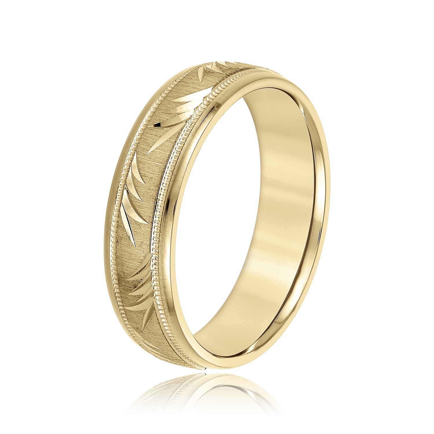  Mens Band Light 5MM Unknown Friendly Weight 10K yellow, white or rose gold - view 4