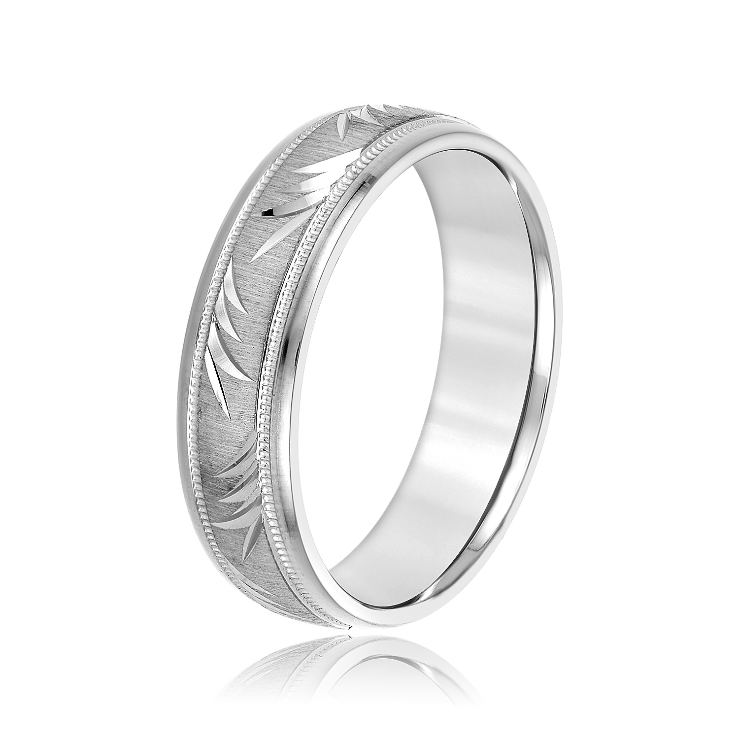  Mens Band Light 5MM Unknown Friendly Weight 10K yellow, white or rose gold - view 2