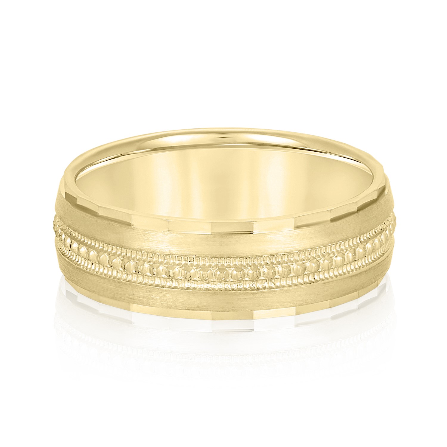  Mens Band Light 5MM Unknown Friendly Weight 10K yellow, white or rose gold - view 3