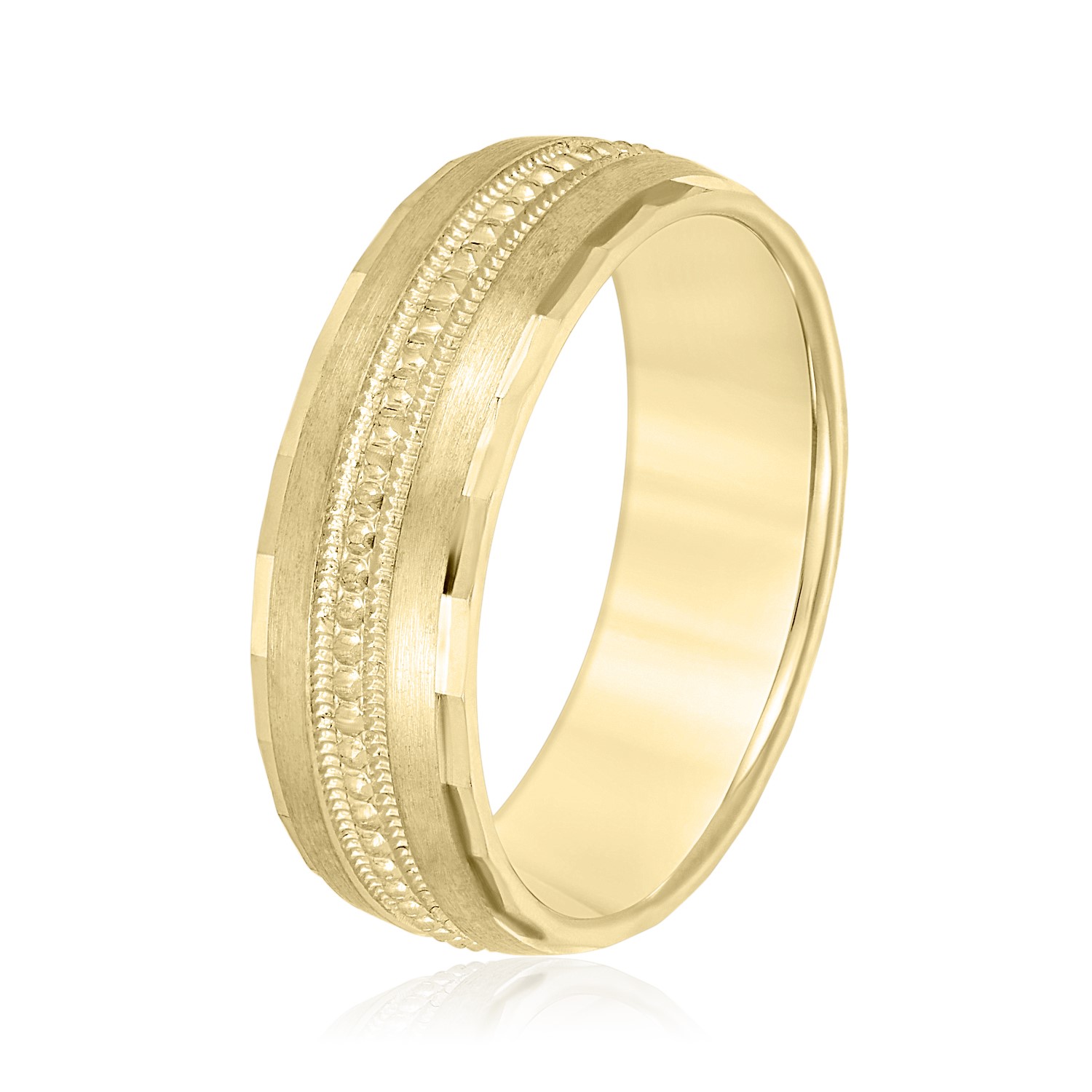  Mens Band Light 5MM Unknown Friendly Weight 10K yellow, white or rose gold - view 4