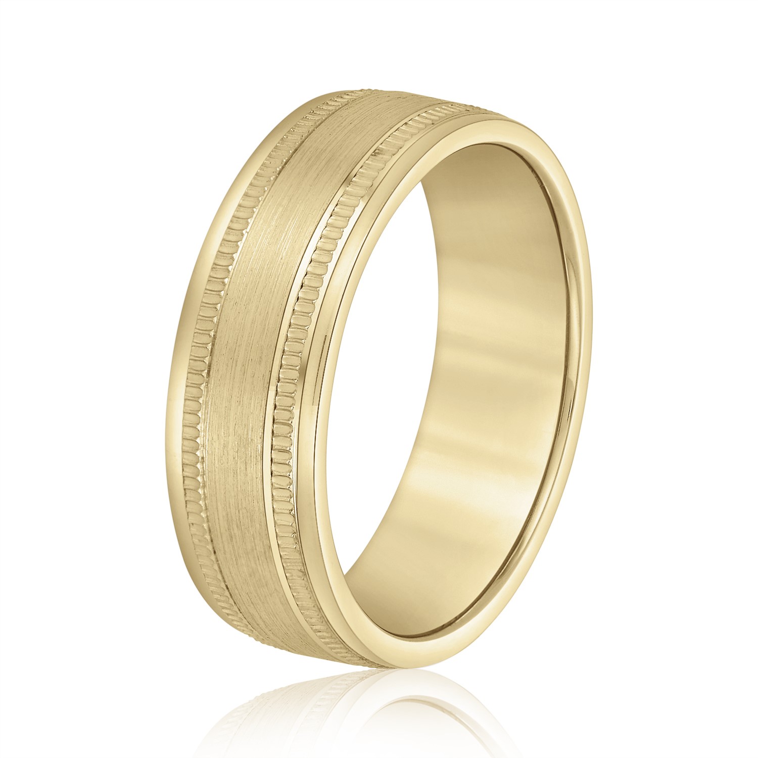  Mens Band Light 5MM Unknown Friendly Weight 10K yellow, white or rose gold - view 4