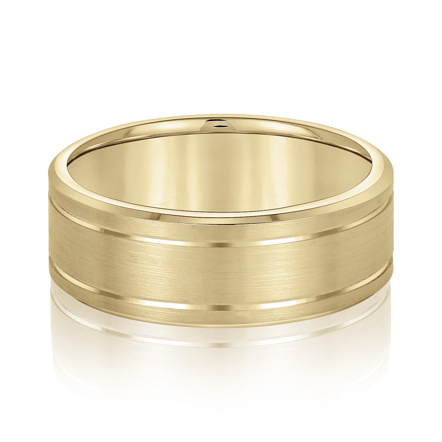  Mens Band Light 5MM Unknown Friendly Weight 10K yellow, white or rose gold - view 3