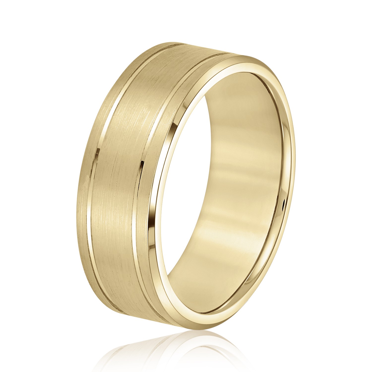  Mens Band Light 5MM Unknown Friendly Weight 10K yellow, white or rose gold - view 4
