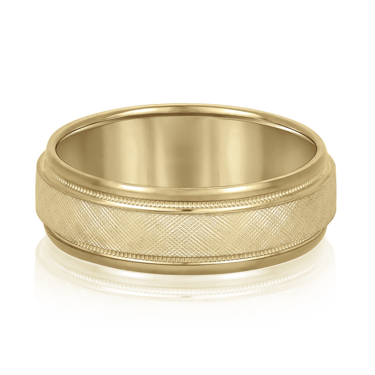  Mens Band Light 5MM Unknown Friendly Weight 10K yellow, white or two-tone gold - view 3