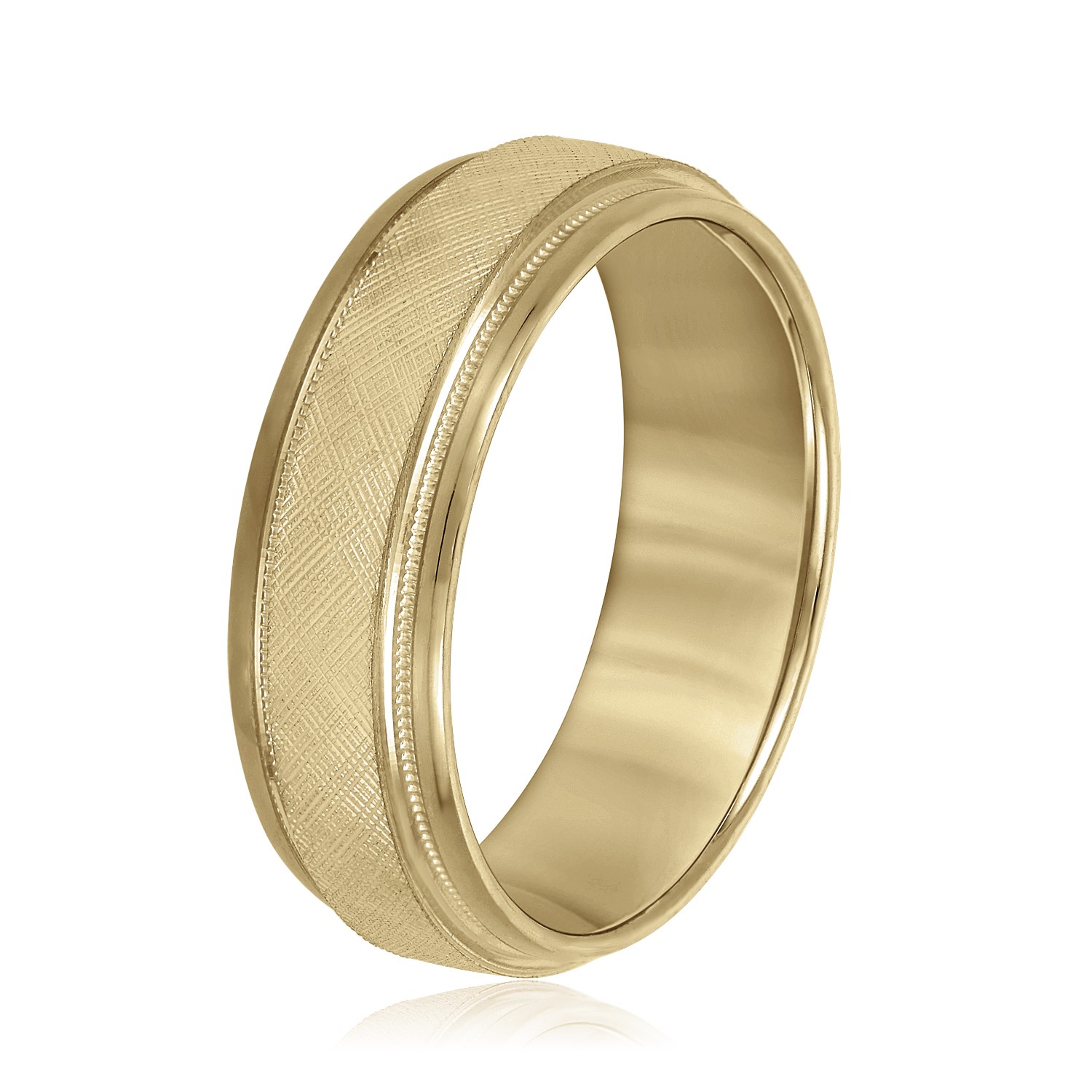  Mens Band Light 5MM Unknown Friendly Weight 10K yellow, white or two-tone gold - view 4